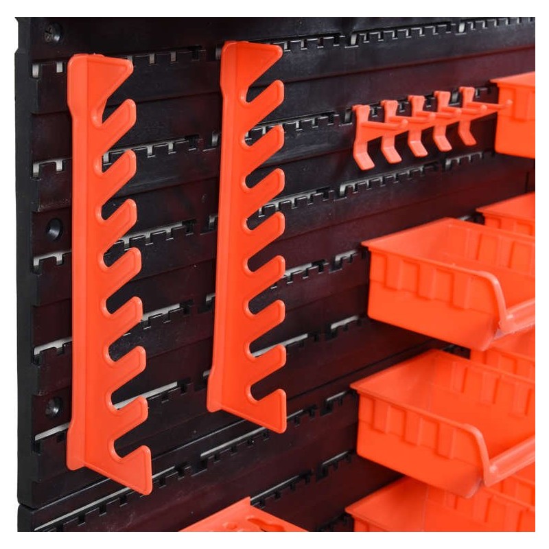 Įrankių sienelės stendai 141cm x 54cm 72 dalių su lentynomis 2