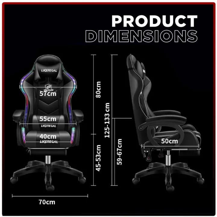 Kompiuterinė Žaidimų kėdė su rgb ir garso kolonėlėmis 8