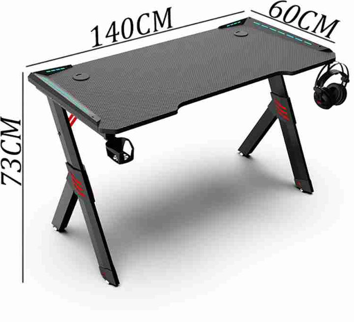 Kompiuterinės kėdės ir stalo komplektas rgb Led 4