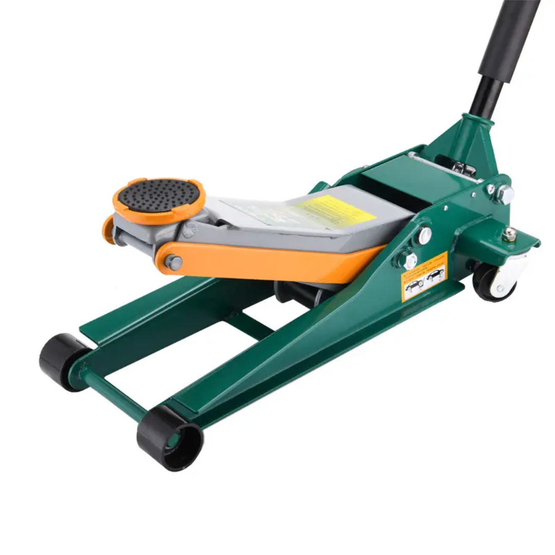 Hidraulinis domkratas 3T/4T žemo profilio, su dviejų cilindrų sistema