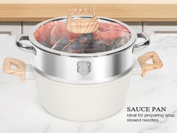 12 dalių nelimpančių puodų ir keptuvių rinkinys