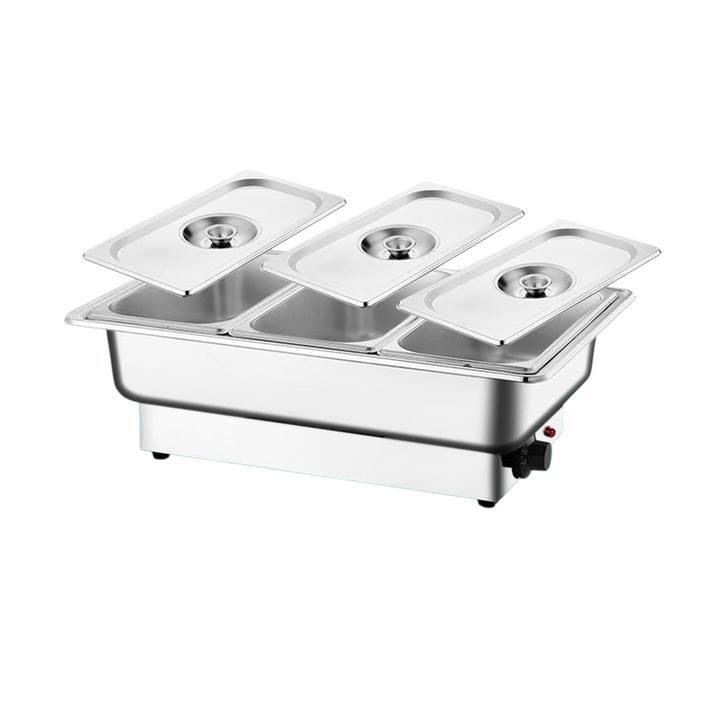 Elektrinis maisto šildytuvas marmitas 13,5L - su atskirais dangčiais