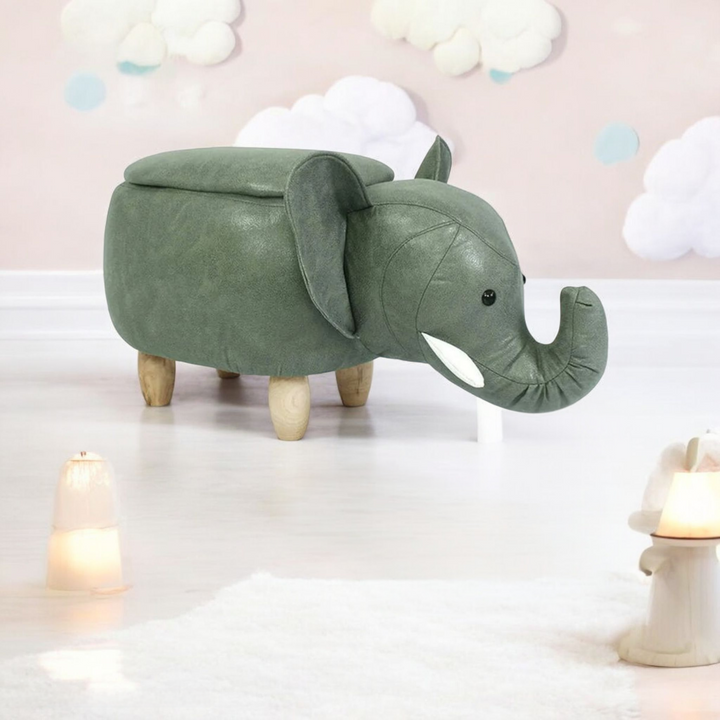 Vaikiškas pufas daiktadėžė „Dramblys"