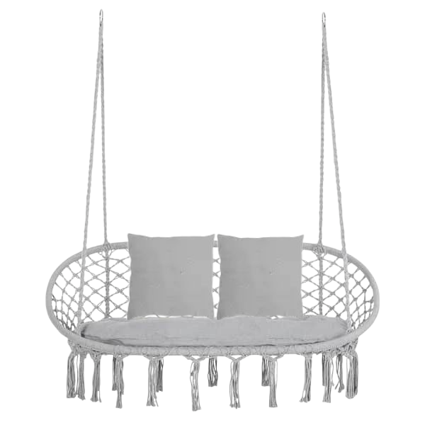 Pakabinama sodo sūpynė su pagalve/dvigubas