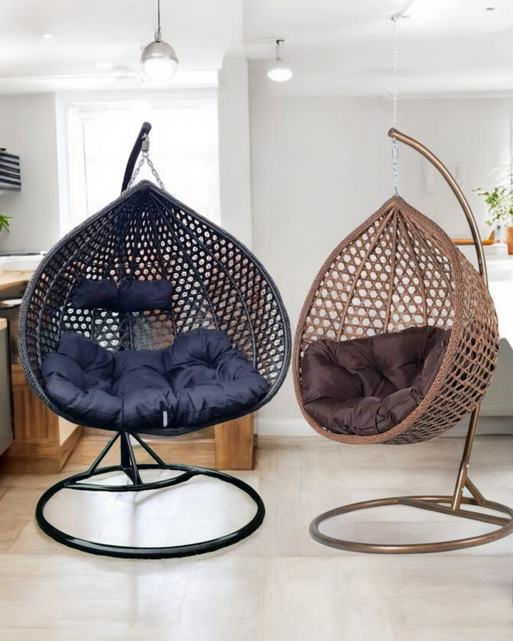 Pakabinami lauko krėslai su stovu viengubas/dvigubas