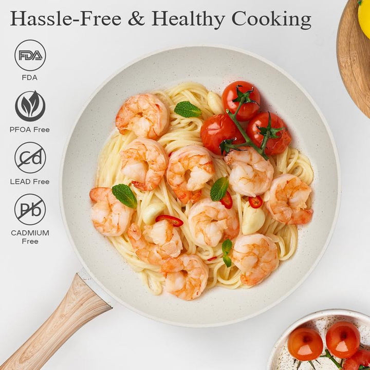 12 dalių nelimpančių puodų ir keptuvių rinkinys