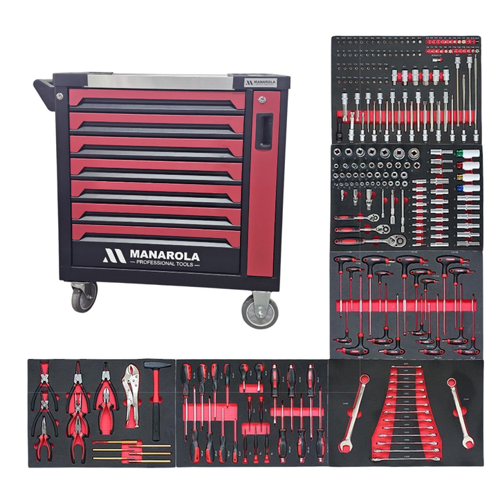 Manarola Įrankių vežimėlis su 258 įrankiais