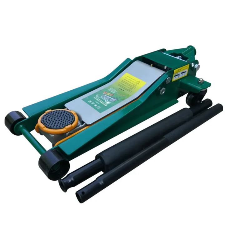 Hidraulinis domkratas 3T/4T žemo profilio, su dviejų cilindrų sistema