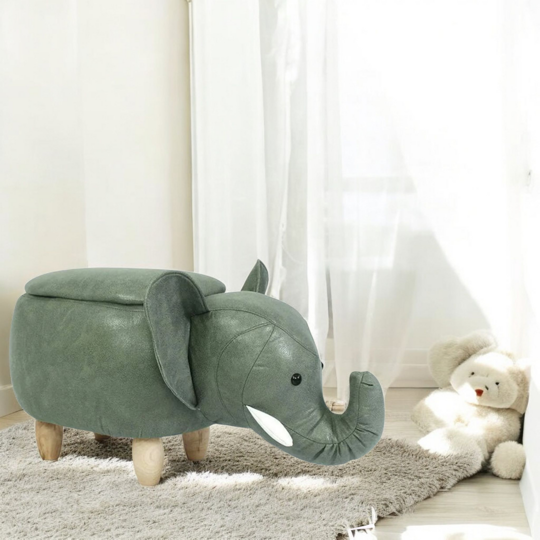 Vaikiškas pufas daiktadėžė „Dramblys"