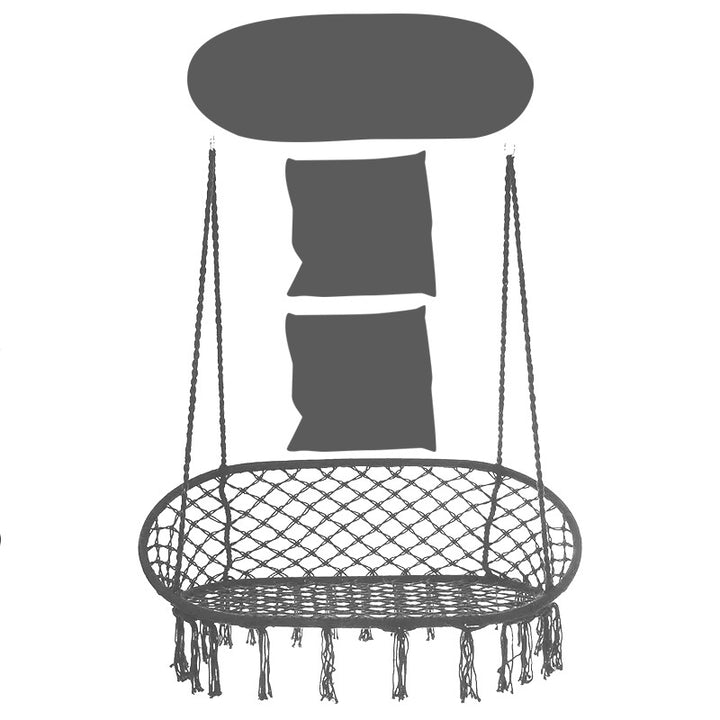 Pakabinama sodo sūpynė su pagalve/dvigubas