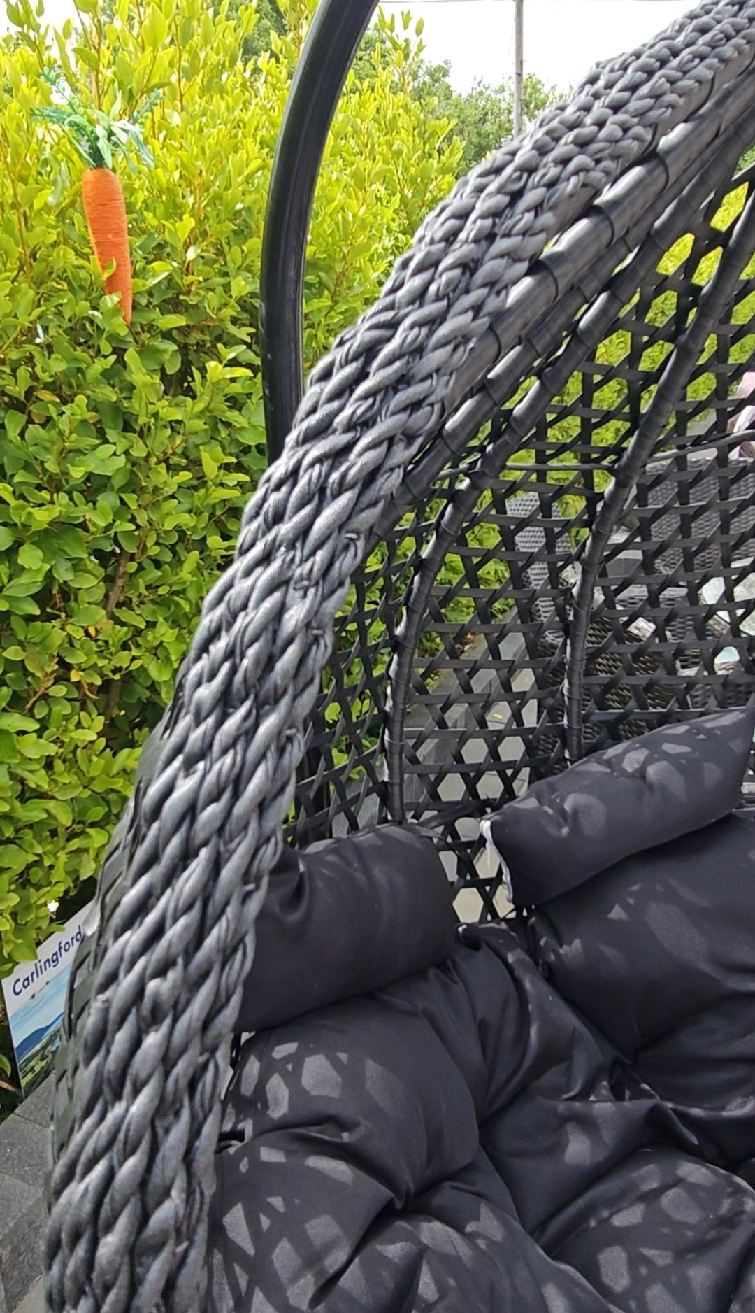 Pakabinami lauko krėslai su stovu viengubas/dvigubas