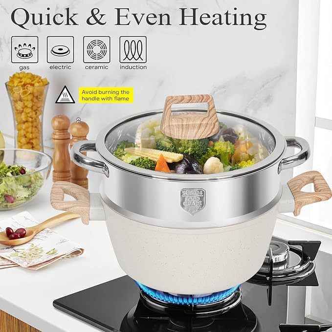 12 dalių nelimpančių puodų ir keptuvių rinkinys