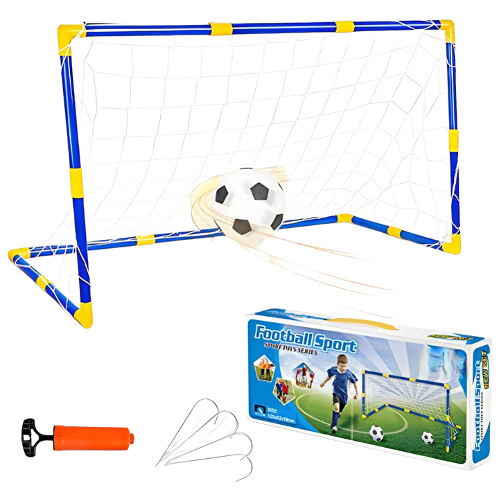 Vaikiškas futbolo vartų rinkinys su kamuoliu