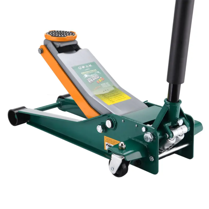 Hidraulinis domkratas 3T/4T žemo profilio, su dviejų cilindrų sistema