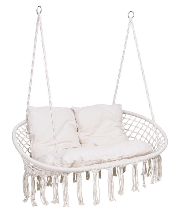 Pakabinama sodo sūpynė su pagalve/dvigubas