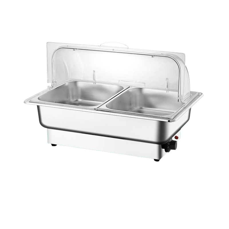 Elektrinis maisto šildytuvas marmitas 13,5L - su skaidriu dangčiu