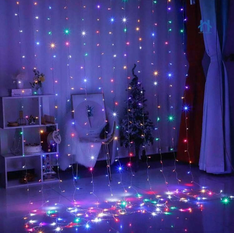 LED lempučių užuolaida 3m x 3m 1