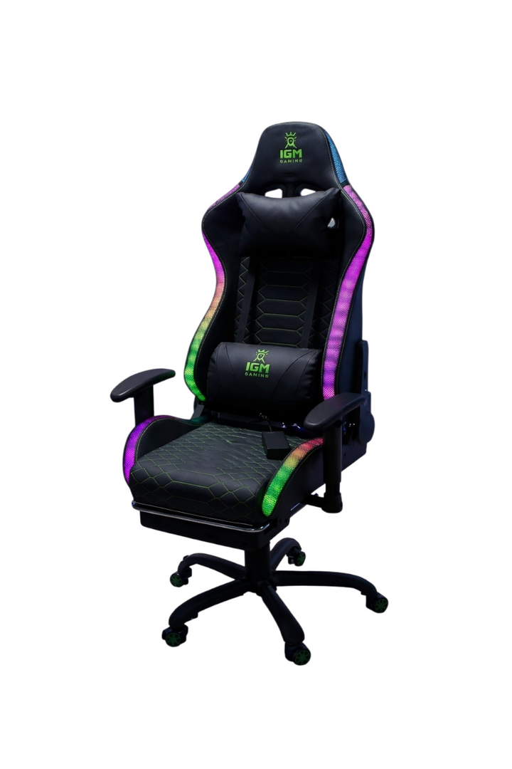Kompiuterinė Žaidimų kėdė su rgb ir garso kolonėlėmis