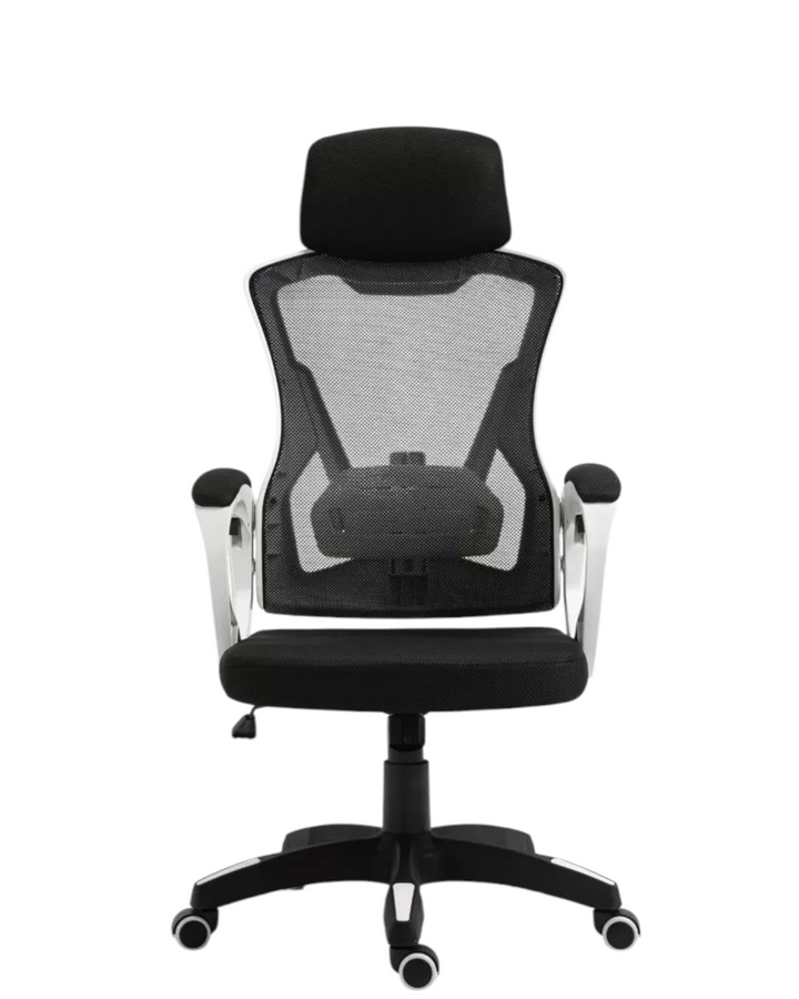 Ergonomiška biuro kėdė balta/juoda
