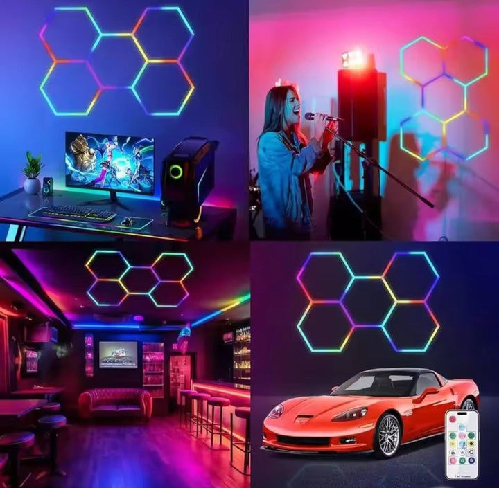 Korio Formos Šiestuvai Hexagon Lights